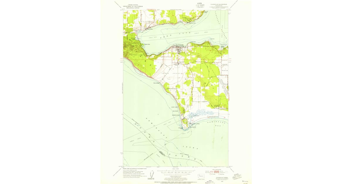 1953 Map of Coupeville, WA — HighRes Pastmaps