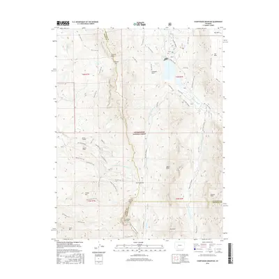 2016 Map of Courthouse Mountain, 2016 Print