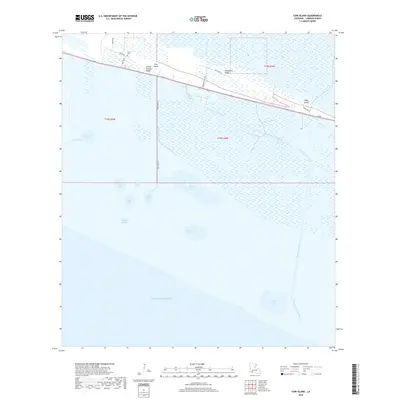 2018 Map of Cow Island, 2018 Print