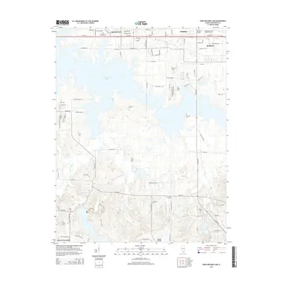 2015 Map of Crab Orchard Lake, 2015 Print