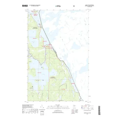 2019 Map of Crane Lake, 2019 Print