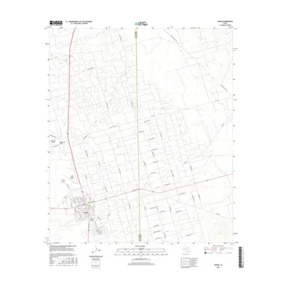 2016 Map of Crane, 2016 Print