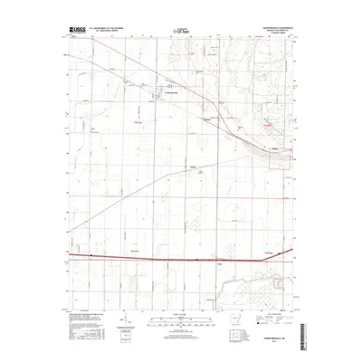 2017 Map of Crawfordsville, 2017 Print