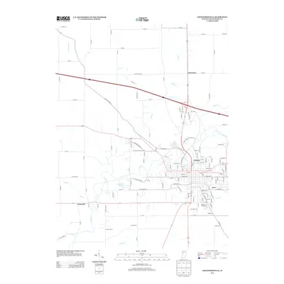2013 Map of Crawfordsville, 2013 Print