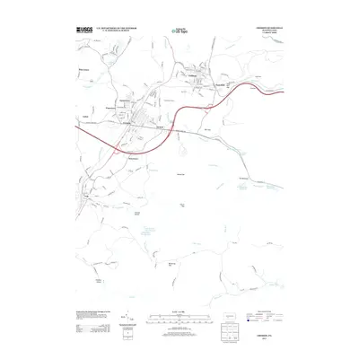 2013 Map of Cresson, 2013 Print