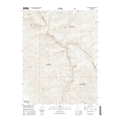2016 Map of Crestone Peak, 2016 Print