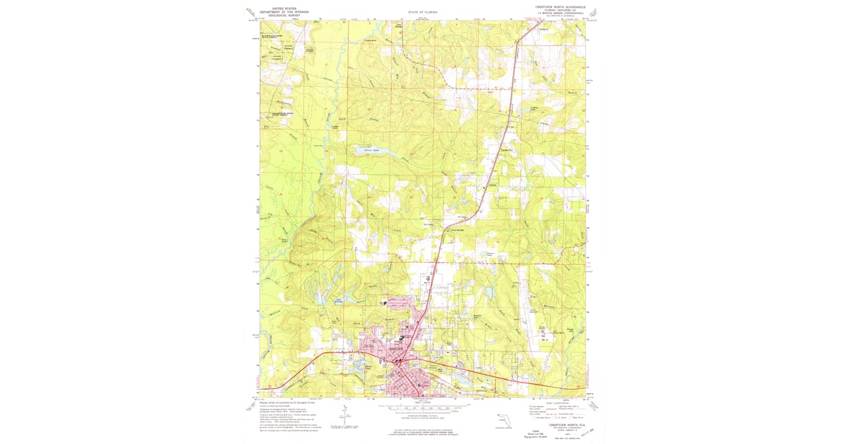 1970s Maps of Clear Springs FL - Crestview North Okaloosa County Fl Usgs Topo 1973 P1976 Og 1200x630