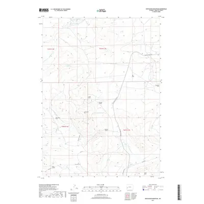 2017 Map of Cretaceous Mountain, 2017 Print