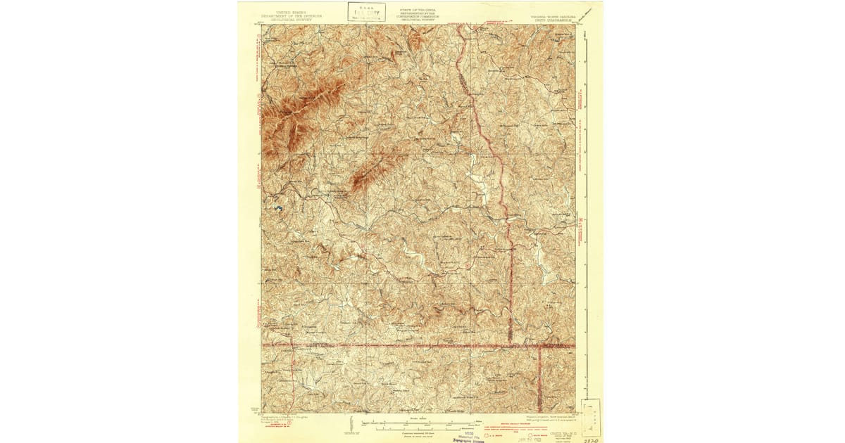 Patrick Co Map 1928 Map of Critz, Patrick County, VA — High-Res, 1943 Print | Pastmaps