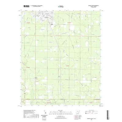 2020 Map of Crossett South, 2020 Print