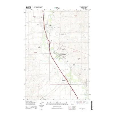 2017 Map of Crow Agency, 2017 Print