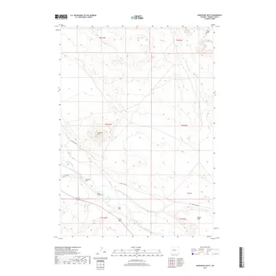 2017 Map of Crowheart Butte, 2017 Print