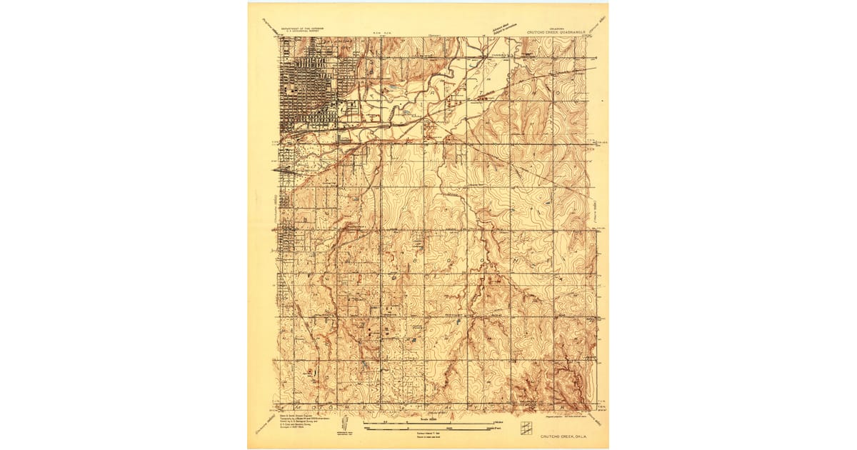 1930s Maps of Harrell Oklahoma - Crutcho Creek Oklahoma County Ok Usgs Topo 1934 Og 1200x630