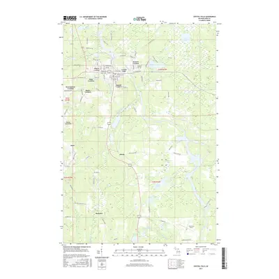 2017 Map of Crystal Falls, 2017 Print