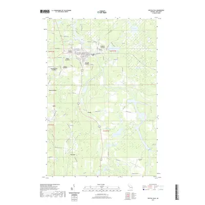 2019 Map of Crystal Falls, 2019 Print