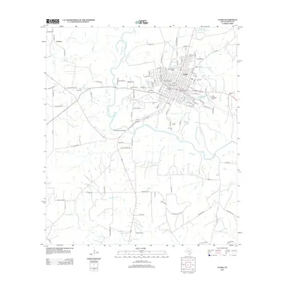 2013 Map of Cuero, 2013 Print