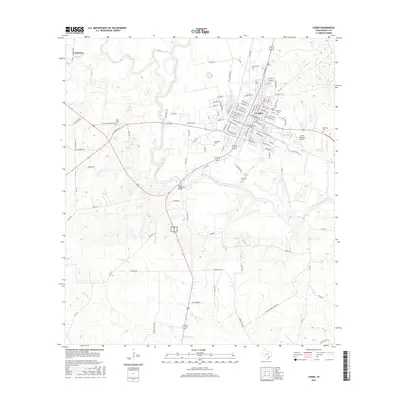2016 Map of Cuero, 2016 Print