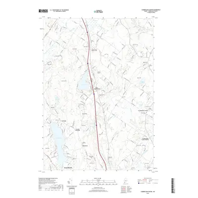 2018 Map of Cumberland Center, 2018 Print