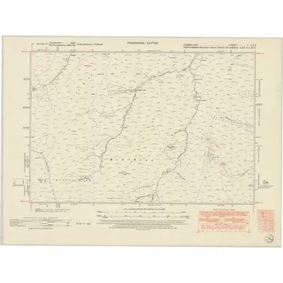 1948 Map of Cumberland II.SE, 1951 Print