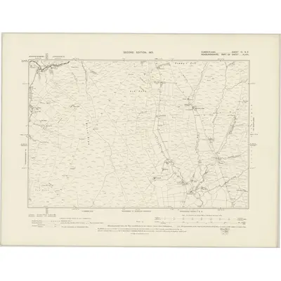 1899 Map of Cumberland III.NE, 1901 Print