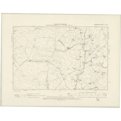 1899 Map of Cumberland III.SE, 1901 Print