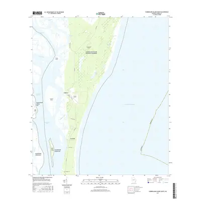 2017 Map of Cumberland Island South, 2017 Print