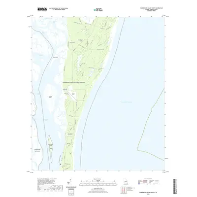 2020 Map of Cumberland Island South, 2020 Print