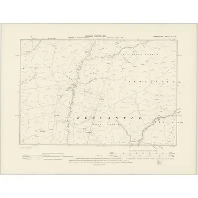 1899 Map of Cumberland IV.NW, 1901 Print