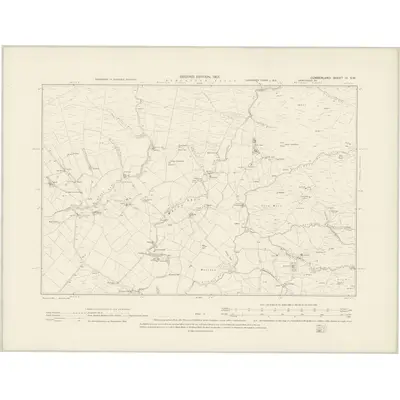 1899 Map of Cumberland IV.SW, 1901 Print