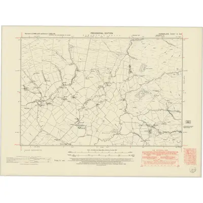 1946 Map of Cumberland IV.SW, 1952 Print