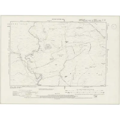 1899 Map of Cumberland IX.NE, 1901 Print