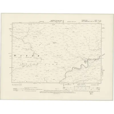 1899 Map of Cumberland IX.SW, 1901 Print