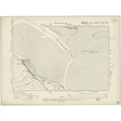 1899 Map of Cumberland IXa.SW & XV.NW, 1901 Print