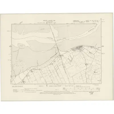 1899 Map of Cumberland IXb.SE & XIV.NE, 1901 Print