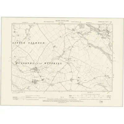1898 Map of Cumberland L.NE, 1900 Print