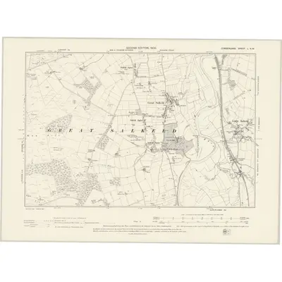 1898 Map of Cumberland L.NW, 1900 Print