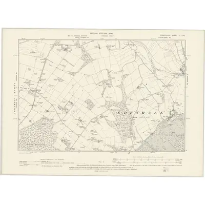 1898 Map of Cumberland L.SW, 1900 Print