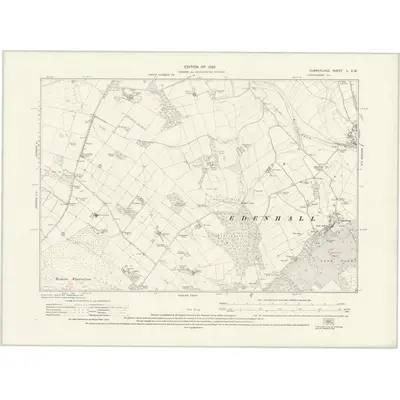 1923 Map of Cumberland L.SW, 1926 Print