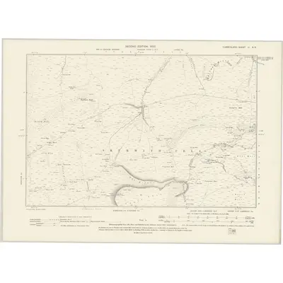 1897 Map of Cumberland LI.NE, 1900 Print