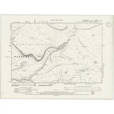 1897 Map of Cumberland LI.SE, 1946 Print