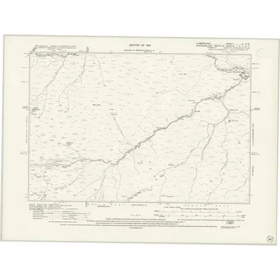 1897 Map of Cumberland LII.SW, 1919 Print