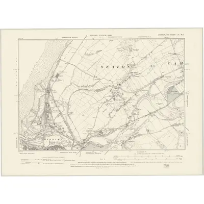 1898 Map of Cumberland LIII.NE, 1900 Print