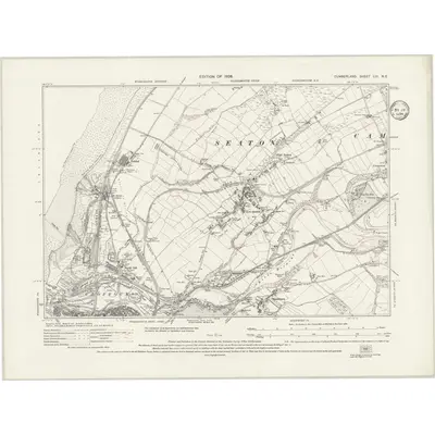 1923 Map of Cumberland LIII.NE, 1934 Print