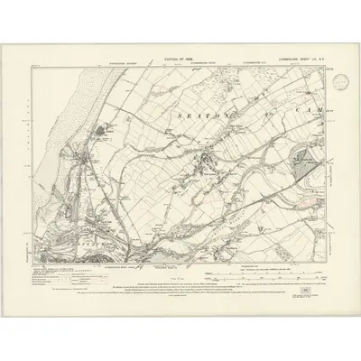 1923 Map of Cumberland LIII.NE, 1945 Print
