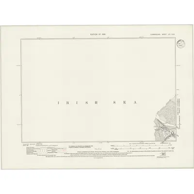1923 Map of Cumberland LIII.NW, 1934 Print