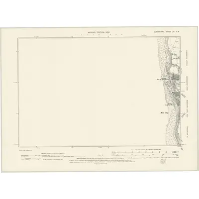 1898 Map of Cumberland LIII.SW, 1900 Print