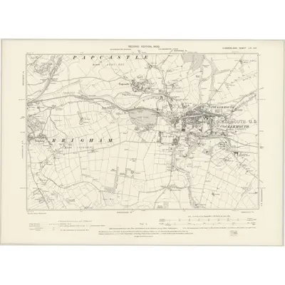 1898 Map of Cumberland LIV.NE, 1900 Print