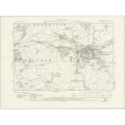 1923 Map of Cumberland LIV.NE, 1926 Print