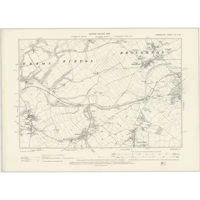 1898 Map of Cumberland LIV.NW, 1900 Print