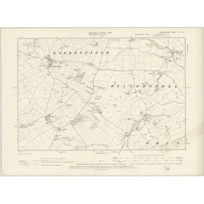 1898 Map of Cumberland LIV.SE, 1900 Print